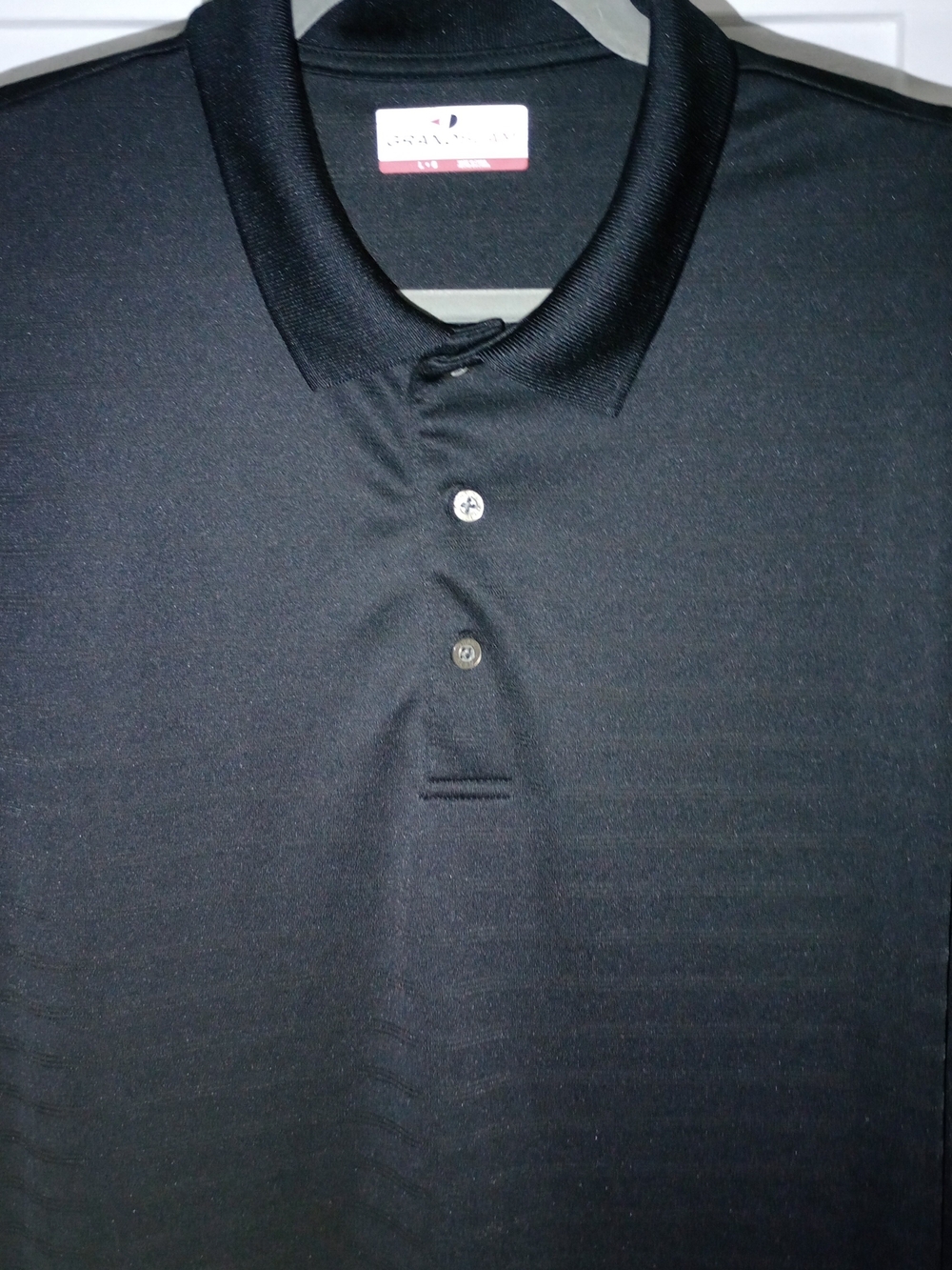 Grand Slam Black Striped Performance Golf Polo - Men's Large